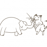 Sketch Elephant vs. Cat