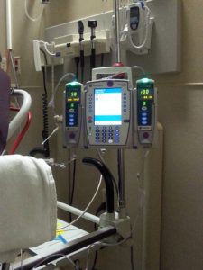 K's ER round of IVs. Oooh, technology!